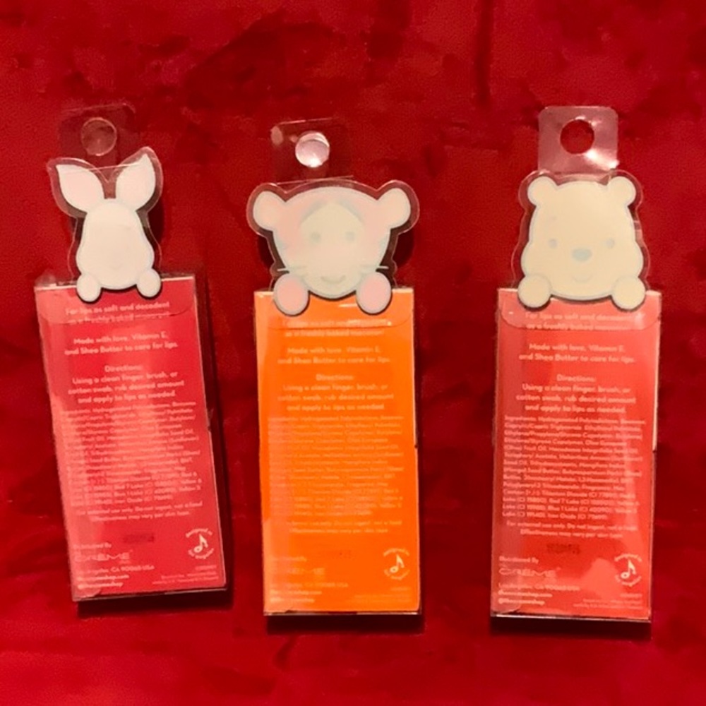 NIB Set of 4 The Crème shop x Winnie the Pooh & friends macaron lip balm - Picture 2 of 2